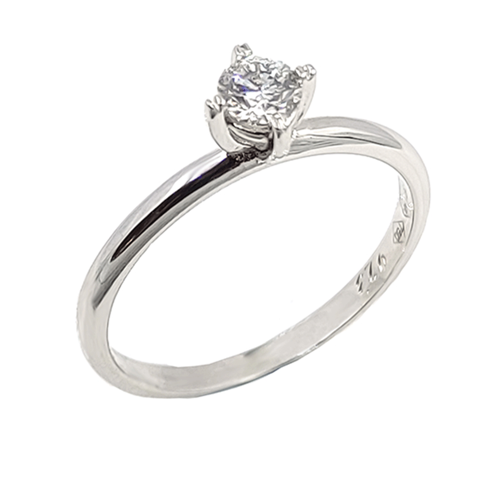 Λευκόχρυσο δαχτυλίδι με μπριγιάν