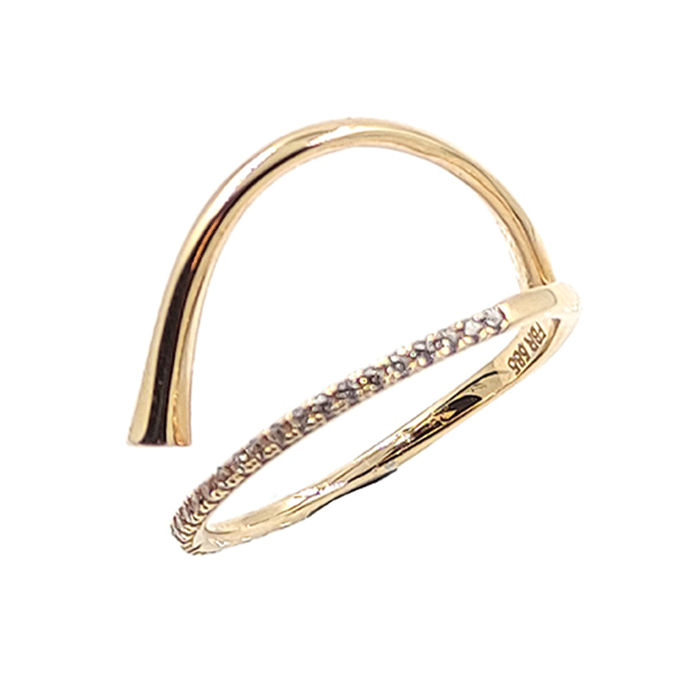 Δακτυλίδι χρυσό σειρέ μοντέρνο